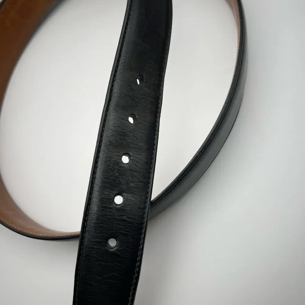 Men's Brooks Brothers Gold Buckle Leather Dress Belt Small